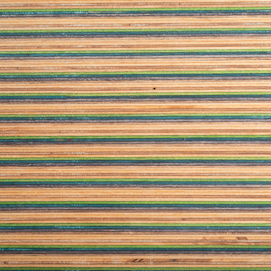 Bookmatched Skateboard Blue/green wood swatch