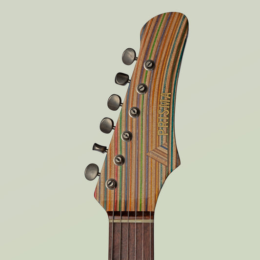 Prisma guitar neck from skateboard deck wood